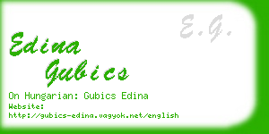 edina gubics business card